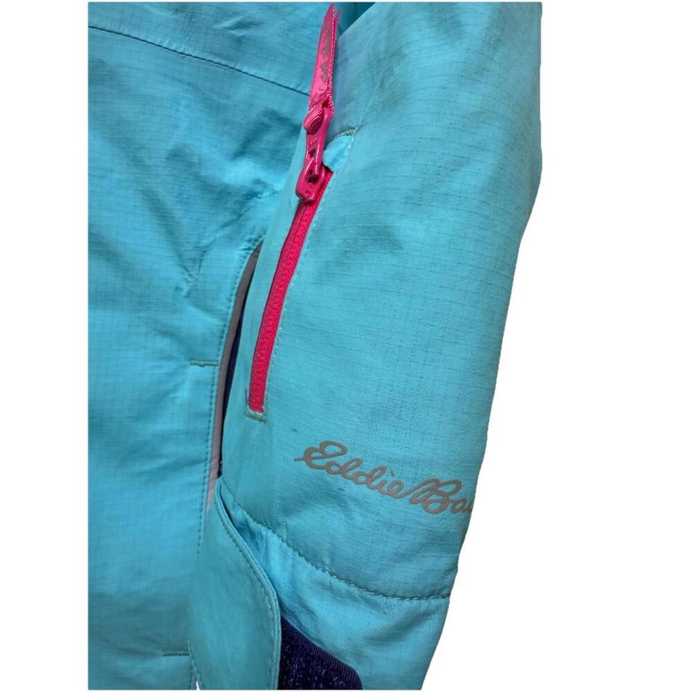 Eddie Bauer Kids Ski Jacket- Waterproof Insulated Coat light Blue w/navy/pink - Picture 3 of 9